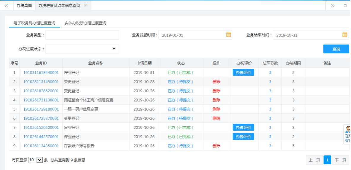 鄭州管城區停業(yè)登記網(wǎng)上辦理流程辦稅進(jìn)度及結果信息查詢(xún)